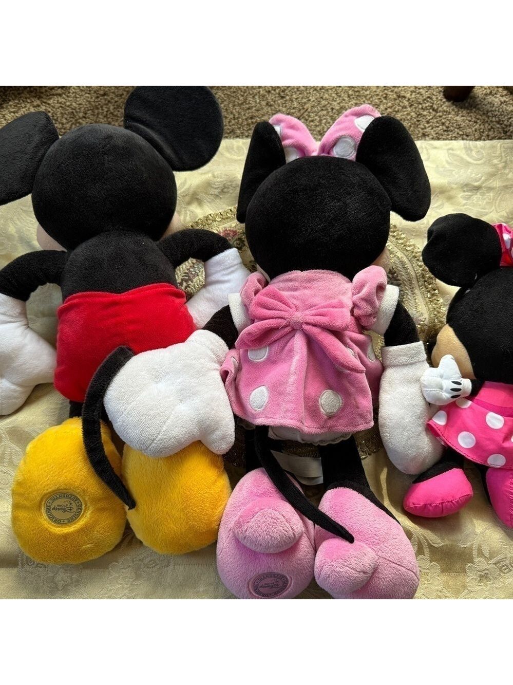 Disney Set of 3 Mickey Mouse, Minnie Mouse and Baby Minnie Stuff Toys - Picture 7 of 7